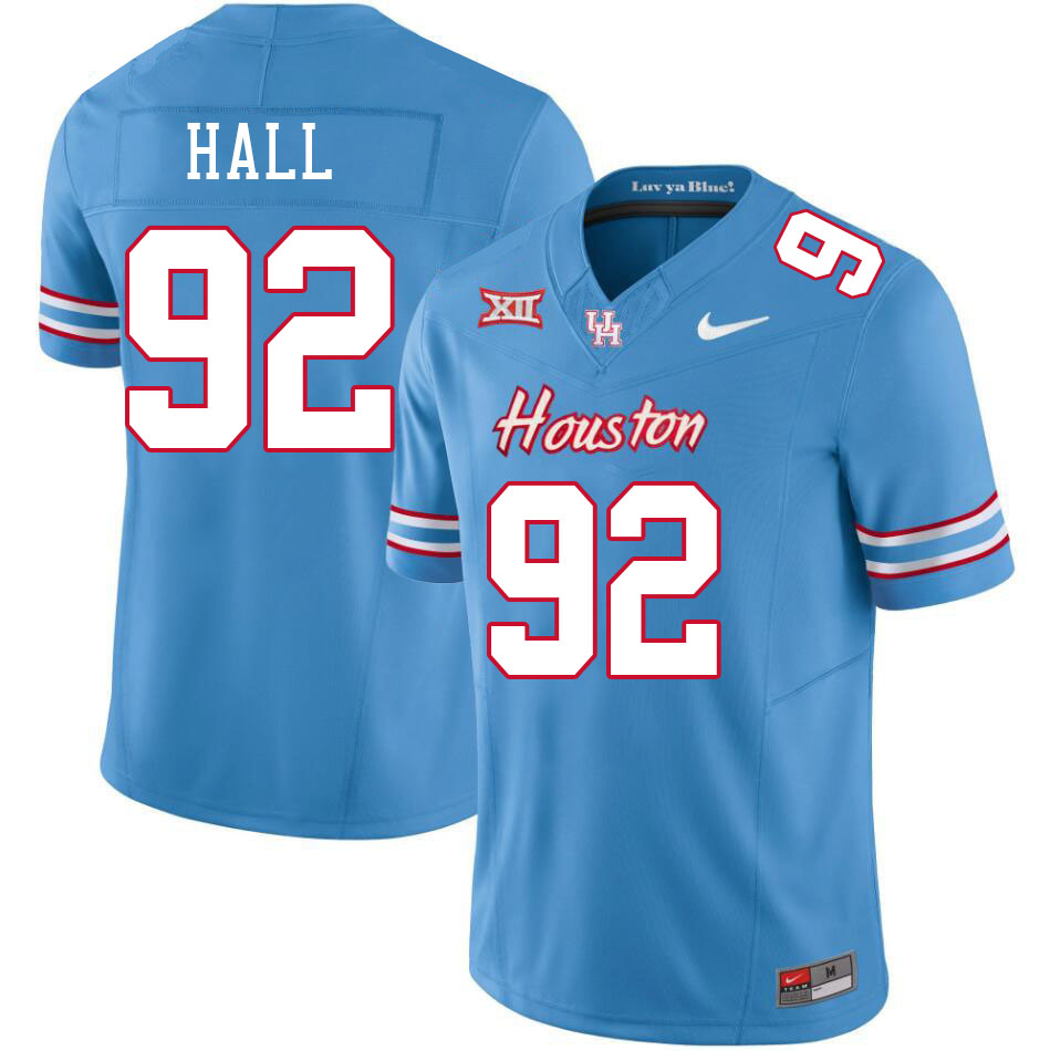 Houston Cougars #92 Logan Hall College Football Jerseys Stitched Sale-Oilers